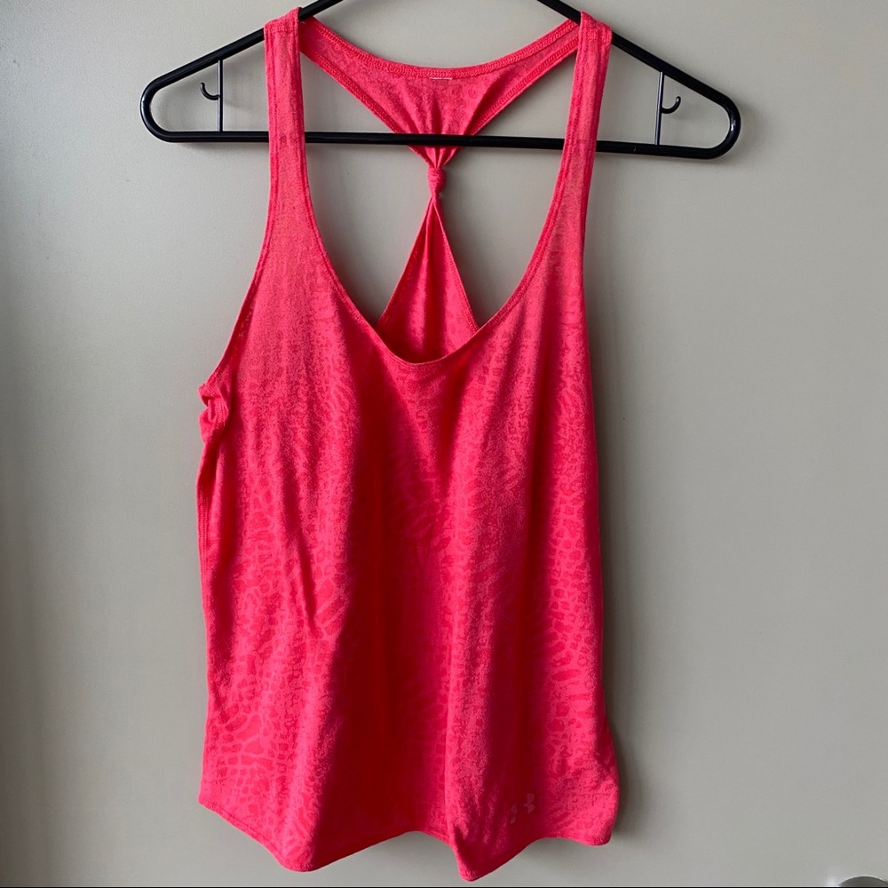 Red Under Armour Racer Back Tank Sz S